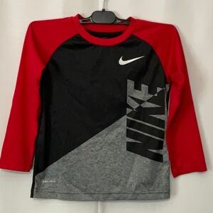 Nike Kids Long Sleeve Shirt in Red and Black